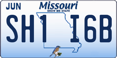 MO license plate SH1I6B
