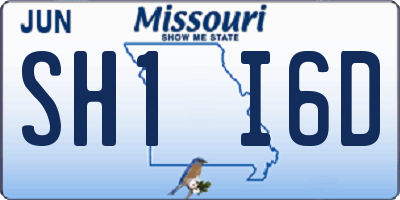 MO license plate SH1I6D