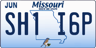 MO license plate SH1I6P