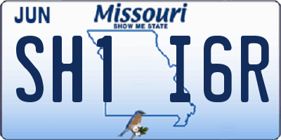 MO license plate SH1I6R