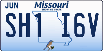 MO license plate SH1I6V