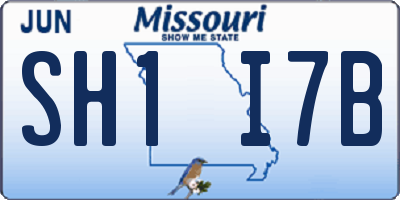 MO license plate SH1I7B