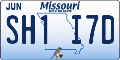 MO license plate SH1I7D