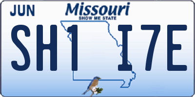 MO license plate SH1I7E