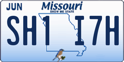 MO license plate SH1I7H