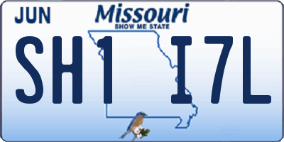 MO license plate SH1I7L