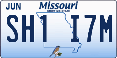 MO license plate SH1I7M