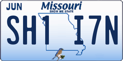 MO license plate SH1I7N