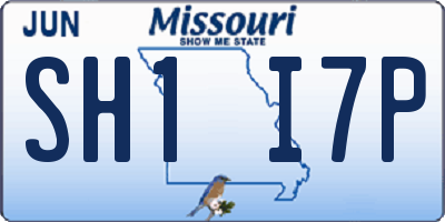 MO license plate SH1I7P