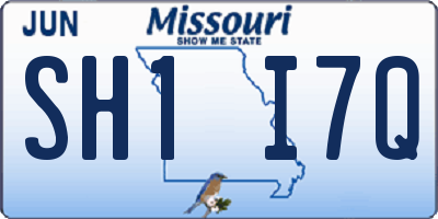 MO license plate SH1I7Q