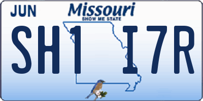 MO license plate SH1I7R