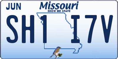 MO license plate SH1I7V