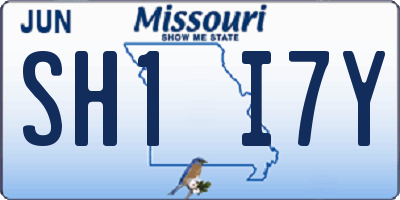 MO license plate SH1I7Y
