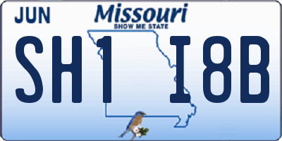 MO license plate SH1I8B