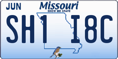 MO license plate SH1I8C