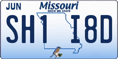 MO license plate SH1I8D