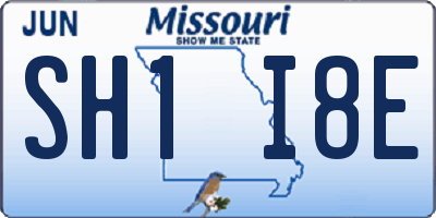 MO license plate SH1I8E