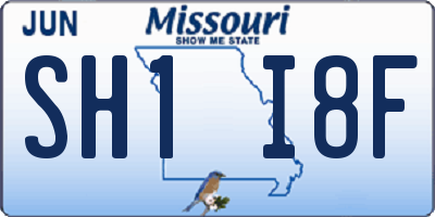 MO license plate SH1I8F