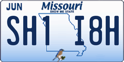 MO license plate SH1I8H