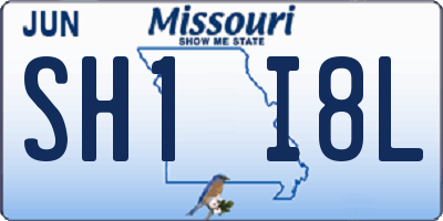 MO license plate SH1I8L