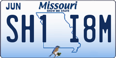 MO license plate SH1I8M