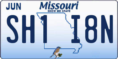 MO license plate SH1I8N