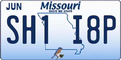 MO license plate SH1I8P