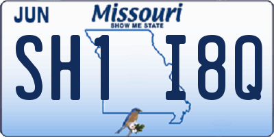 MO license plate SH1I8Q