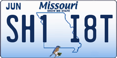 MO license plate SH1I8T