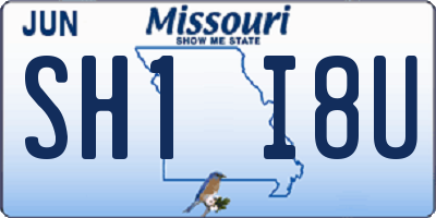 MO license plate SH1I8U