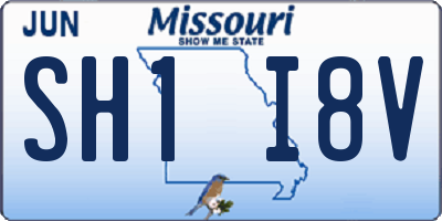 MO license plate SH1I8V