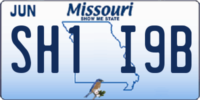 MO license plate SH1I9B