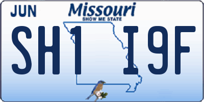 MO license plate SH1I9F