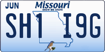 MO license plate SH1I9G