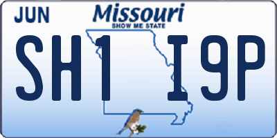 MO license plate SH1I9P