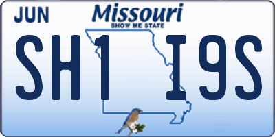 MO license plate SH1I9S