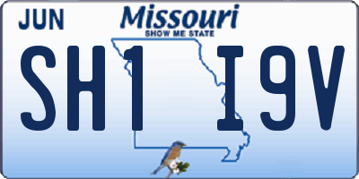 MO license plate SH1I9V
