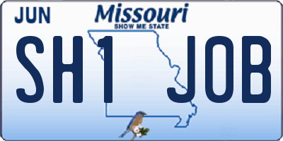 MO license plate SH1J0B