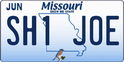 MO license plate SH1J0E