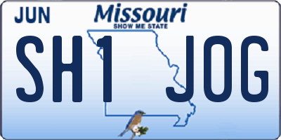 MO license plate SH1J0G