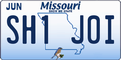 MO license plate SH1J0I