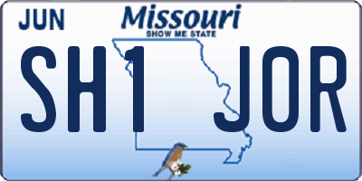 MO license plate SH1J0R