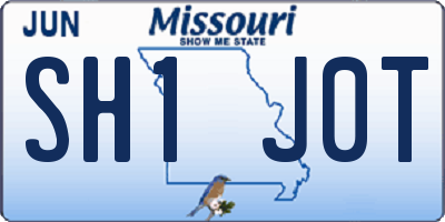 MO license plate SH1J0T