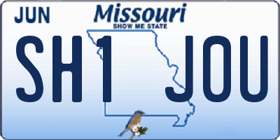 MO license plate SH1J0U