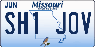 MO license plate SH1J0V