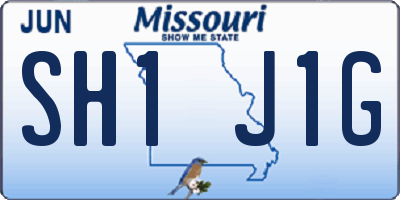 MO license plate SH1J1G