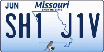 MO license plate SH1J1V
