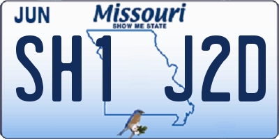 MO license plate SH1J2D