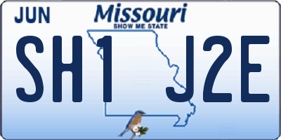 MO license plate SH1J2E