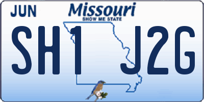 MO license plate SH1J2G